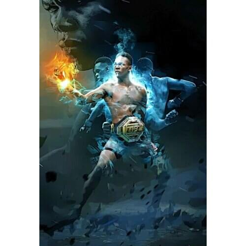 Israel 'Stylebender' Adesanya Art print Silk poster Home Wall Decor