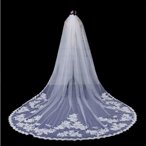 Bridal lace veil long lace veil for wedding