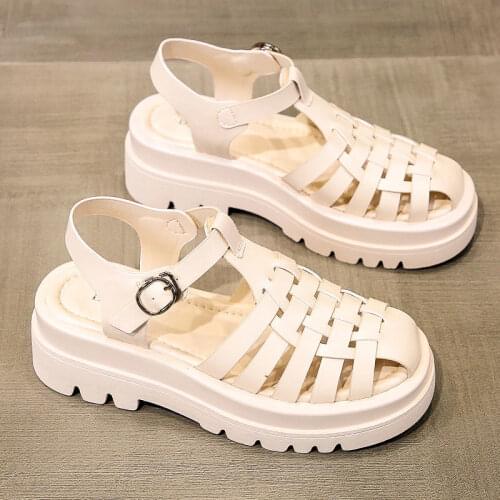 Sandals Women Gladiator Platform Womens Sandals 2021 Summer Fashion Women Chunky Beach Sandal Pu Comfortable Sandalias Mujer