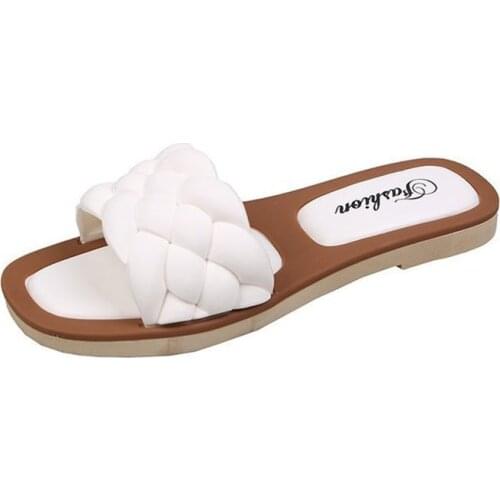 Womens shoes 2021 new fashion beautiful all-match slippers soft soles comfortable non-slip outside shoes