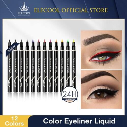 1PC Neon Color Eyeliner Pencil Smooth Eyeliner Blue Black Brown Matte Liquid Eyeliner Waterproof Cat Eye Makeup Tools TSLM2