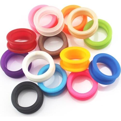5pcs New Matte Silica gel Color hair scissors rings cutting barber ring haircut scissor Circle shears hairdressing scissors ring