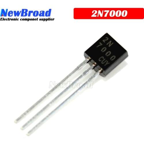 100PCS 2N7000 TO92 Small Signal MOSFET 200 mAmps, 60 Volts N-Channel TO-92 Original and new