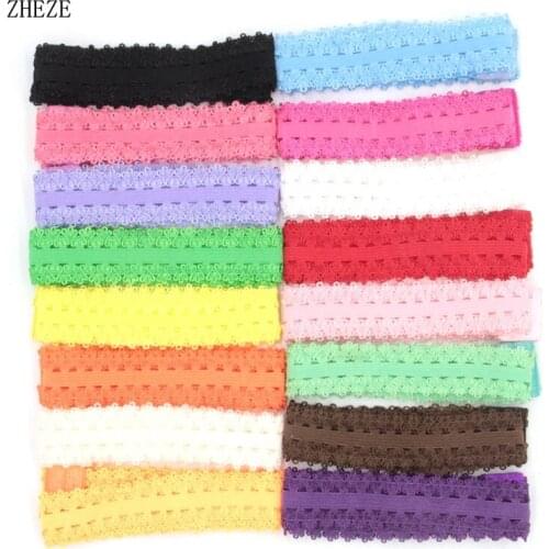 100pcs/lot Free Shipping Fashion Headwear Handmade DIY Lace Shimmery Elastic Headbands Cute Childrens Hairbands Hair Accessory