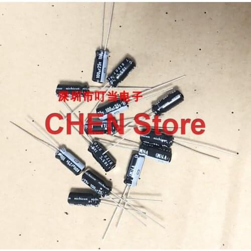 20PCS/50PCS NICHICON VY 25V100UF 5X11MM Aluminum Electrolytic Capacitor vy 100uF/25v 105 degrees 100uf 25v