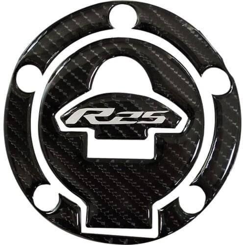 3D Carbon Fiber Motorcycle Fuel Tank Cap Cover Gasket Sticker Fuel Tank Protection Pad for YZMAHA YZF-R25 yzf-r25