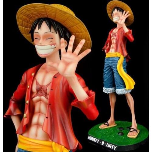 43cm Anime One Piece Action Figures Gk Statue Luffy Smiley PVC 1/4 Scale Collection Figure Toys For Children Xmas Birthday Gifts