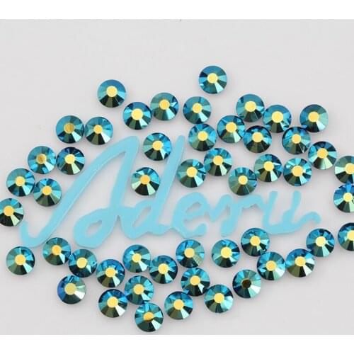 Aderu jet AB 802 super shiny lead free crystal hot fix rhinestone for nail art ornament garment shoe scarf phone decoration
