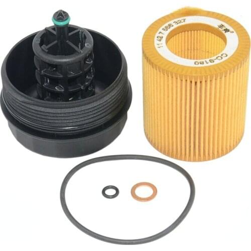 AP03 New Engine Oil Filter+ Housing Cover Cap For BMW E60 E90 E92 F10 E82 E83 E70 X5 Z4 HU816X