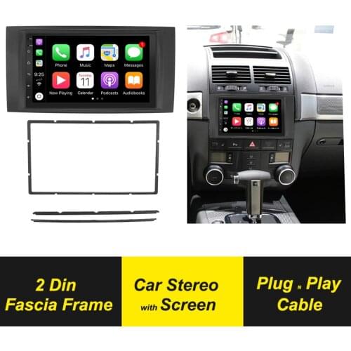 2Din Car Fascia Panel Refitting Frame Kit For VW Touareg Transporter T5 Multivan 2009 Car Stereo GPS Navigation Android Player