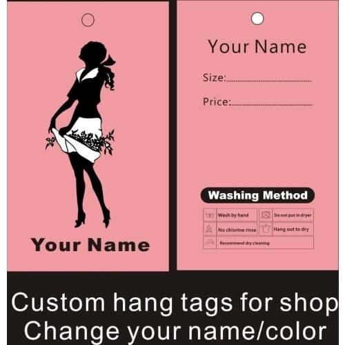 Garment hang tags custom print clothes hang tags,dress price label ,can be print your logo on it template 019,020