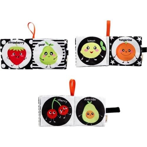 Baby Toys Cloth Book Early Education Tearing Rotten Book Black White Vision Inspires Cloth Book Intelligence Development Toys