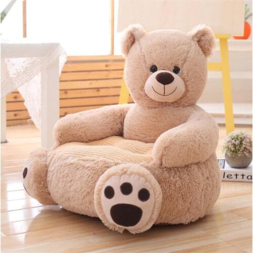 Animals Skin Cover Teddy Bear Plush Sofa 50*50*45CM Kids Sofa Chair Plush Toys Seat Baby Nest Sleeping Bed Cushion No Padding