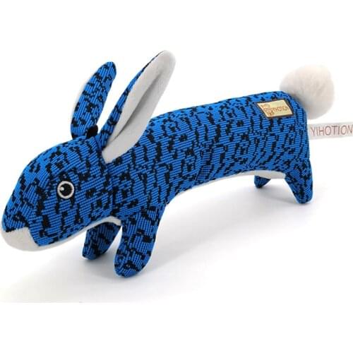 Legendog Interactive Pet Toy Funny Rabbit Shape Dog Toy PP Cotton Cat Toy Bite Resistant Puppy Teething Toy Dog Squeaky Toy