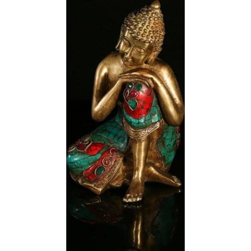 LeZhu trade Nepal sakyamuni Buddha quality manual pure copper copy antique thinking like a wholesale number two