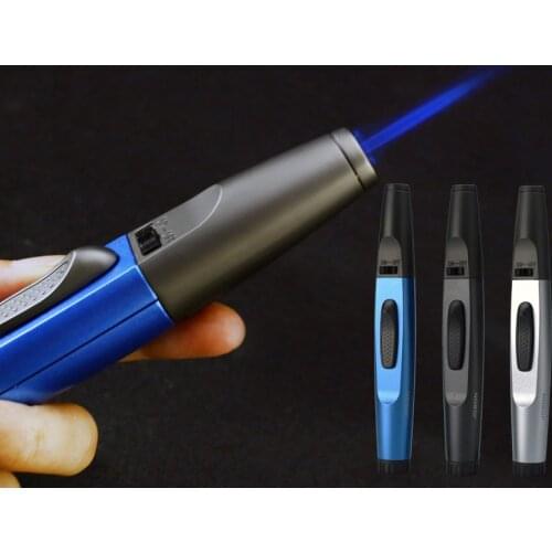 Unusual Metal Torch Gas windproof Cigar Butane Lighters Spray Gun Portable Jet Lighters Kitchen Outdoor Lighter Gadgets For Men