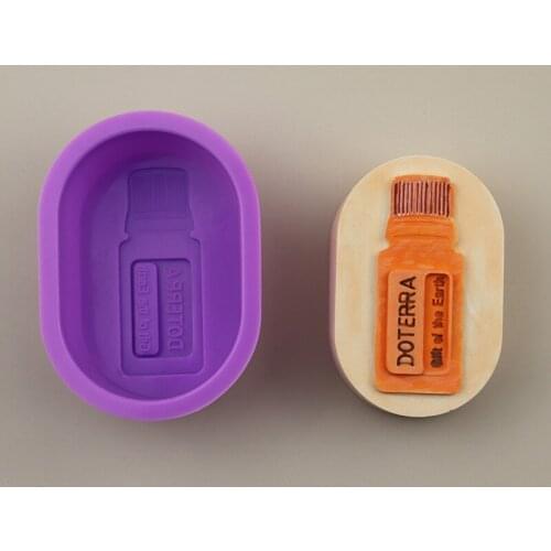 Single Elliptical Water Bottle Silicone Hand Soap Cake mold Xg688