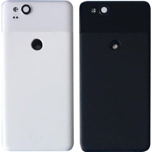 5.0'' Original For Google Pixel 2 Battery Cover Lens Back Case For Google Pixel 2 Rear Door Housing+Key Side+Flash Flex Cable