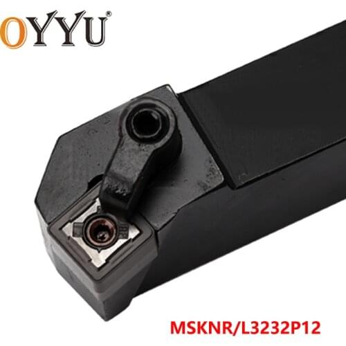 OYYU 32*32 MSKNR3232P12 MSKNL3232P12 MSKNR MSKNL 3232 External Turning Toolholder Lathe Cutter Shank Carbide Inserts Arbor CNC