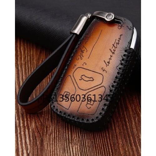 Suitable for Audi A4l A6 A4 A3 Q3 Q5 Q7 A6l leather key case buckle