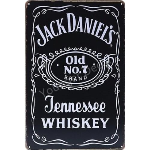 Retro Cold Wine Beer Plaque Whiskey Metal Tin Signs Painting Poster Vintage Wall Art Sticker Pub Bar Home Casino Decor YI-196