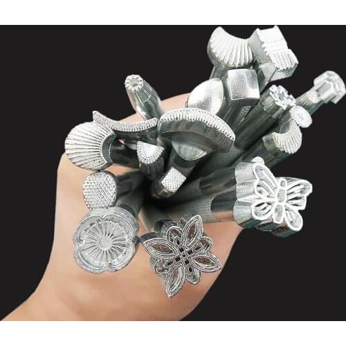 MIUSIE 1Pcs Leather Printing Tool Alloy Carving Making Craft Punch Stamps Sculpture Printed DIY Metal Leather Working Saddle