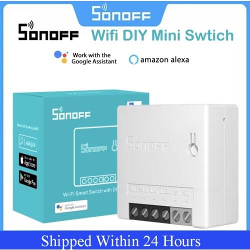 SONOFF Mini R2 Smart Home DIY Wifi Switch Two Way Control Work With Alexa Google Home Mobile Phone eWeLink App Remote Control