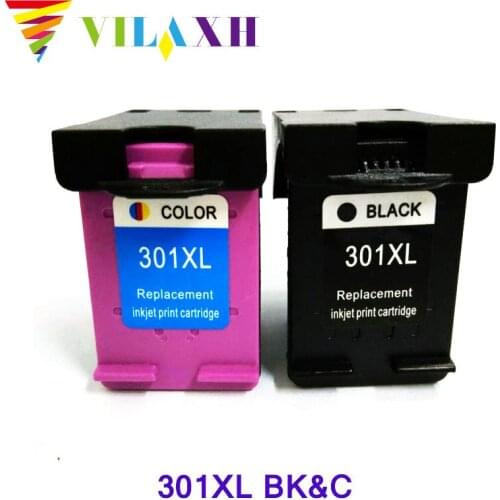 Vilaxh compatible 301xl Ink Cartridge replacement For HP 301 Deskjet 1050 2050 3050 Envy 4500 4502 4504 5530 5532 5539 printer