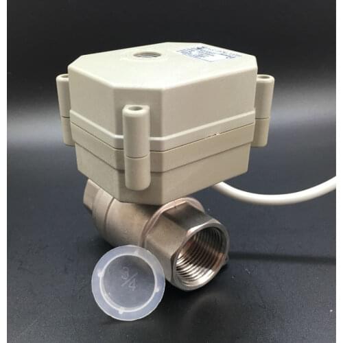TFM20-S2-C, DC9V-24V New 2 Way SS304 3/4'' DN20 Modulating Valve 0-5V, 0-10V or 4-20mA 5 Wires For Water Proportional Control