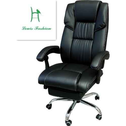 Lengthen the boss chair home lying down of large chair luxury leather chair foot office