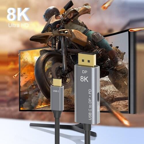 USB C to Displayport Cable Type C to DP1.4 Adapter 8K 60Hz 4K 144Hz With PD charging for Thunderbolt 3 MacBook Laptop