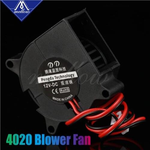 3D Printer Blower Fan 4020 12V/24V Dual Bearing Fan DC Cooling Turbo Fan 4020S for Sidewinder X1/CR-10/10S/Ender 3/DDE-LITE