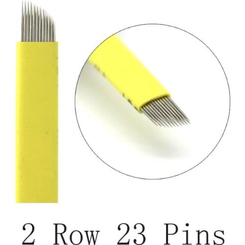 0.20mm Double Row 23 Pins F0.20mm Double Row 23 Pins Fog Eyebrow Blade Tattoo Needles Eyeliner Microblades