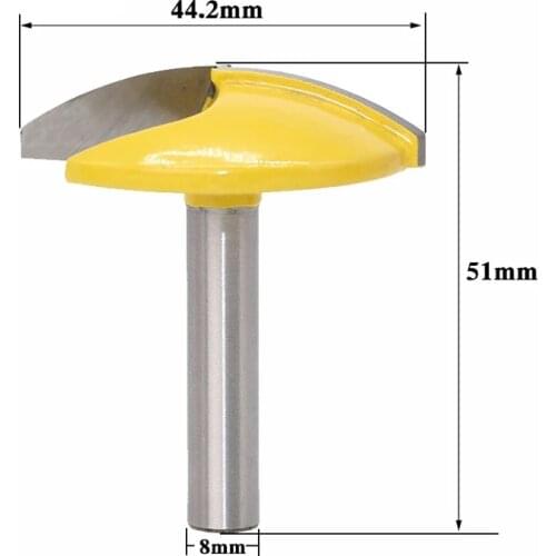 1PC 8mm Shank Small Bowl Flat Bottom Knife Milling Cutter for Wood 1-3/4" Wide Door Knife Woodworking Cutters MC02007