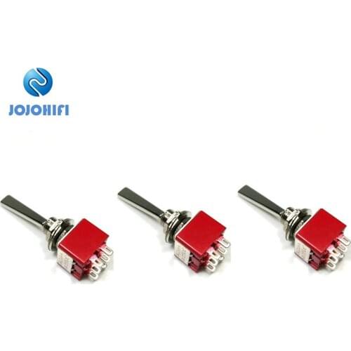 3pcs Toggle Switch T-80 Long Flat Handle Power Toggle Switch DAC Preamp Amplifier Signal Switching
