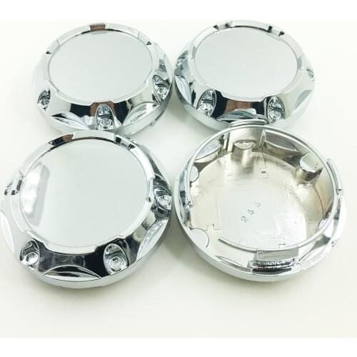 4PCS Universal 64mm For OZ 45mm Logo Hubcap Car Silver Wheel Center Rim Hub Caps Emblem Badge