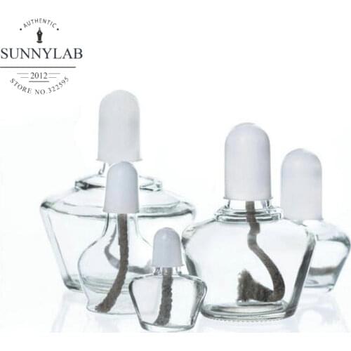 60/150/250ml Glass Alcohol Burner Lamp, Burning Lamp and 15cm wicks for Laboratory heating