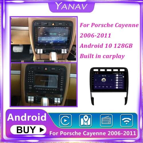 9 Inch For Porsche Cayenne 2006-2011 Android 10 Car GPS Navigation Carplay Head Unit Multimedia Player Radio Tape Recorder 128GB