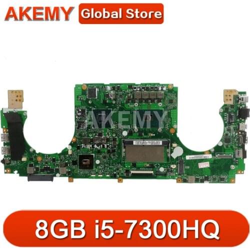 90NB0F10-R01200 Motherboard For Asus FX502VE FX502VD FX502V Laptop Motherboard Mainboard 8GB-RAM i5-7300HQ GTX1050TI (V4G)