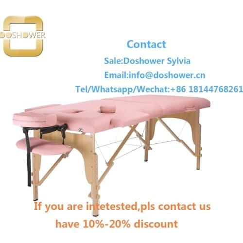 Aluminium massage table with massage table sheet set for portable bed massage pink