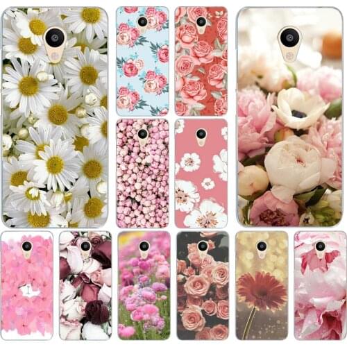 189DD Peony Sunflowe Rose Daisy Plants Flower Soft Cover Case for Meizu M2 M3S M3 M3S M5S Mini M3 note M5 M6 M6 note U10 U20