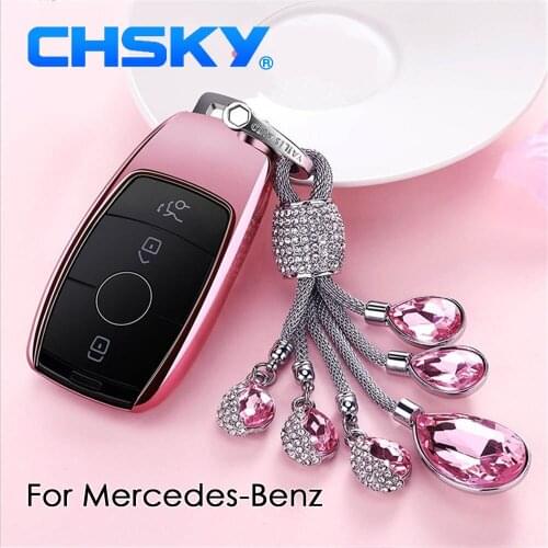 CHSKY TPU For Mercedes Key Cover Case For Mercedes Benz E Class W213 2017 Car key cover keychain shell Bag accessories styling