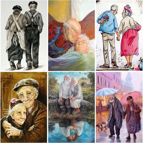 DIY Oil paint portrait 5D Diamond Painting Full Round/Square Rhinestone Mosaic Romantic Embroidery Cross Stitch Art Best Gift