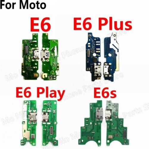 For Motorola Moto E6 Plus E6s E6 Play Charging Port USB Charge Board PCB Dock Connector Socket Plate Flex Replacement Parts