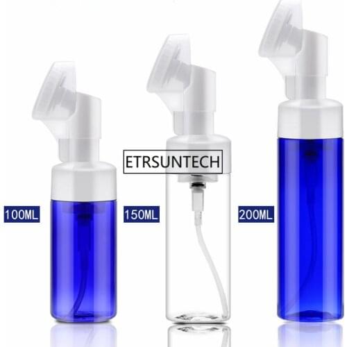 100ml/150ml/200ml Foaming Bottle Froth Pump Soap Mousses Liquid Foam Bottles with Foam Massage Brush Head Tube F2127