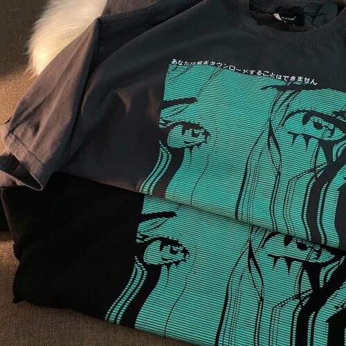 Aesthetic T-shirt Harajuku 2021 Summer White Drawing Short Sleeve O-neck Tops clothes Oversized Women Tshirt Printing Ulzzang