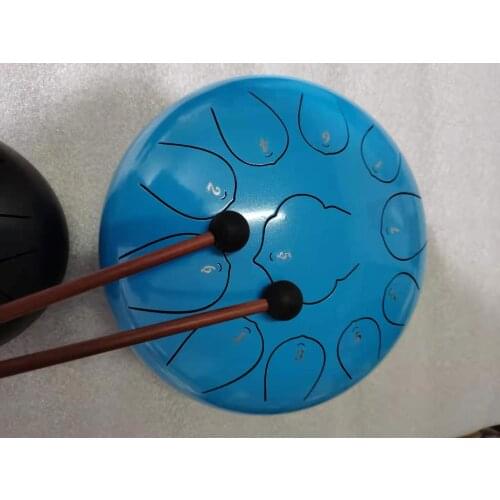 Handpan 10 Inch 11 Tone Steel Tongue Drum With Padded Drum Bag And A Pair Of Mallets Huedrum Yoga Meditation