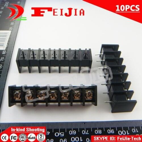 10PCS 45-9.5-7P / 45 9.5mm 7Pin Barrier Terminal Block Screw Terminal Block Pitch 9.5mm Terminal Block Free Shipping