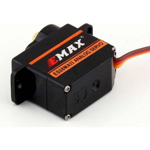 1PC EMAX ES08MA II Mini Metal Gear Analog Servo Digital Micro Steering Servos Gear 4.8-6V 200mA for RC Helicopters Racing drone