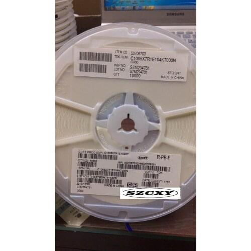 New and original 200PCS C1005X7R1E104KT000N 0.1uF 25V X7R 10% Pad SMD 0402 125C